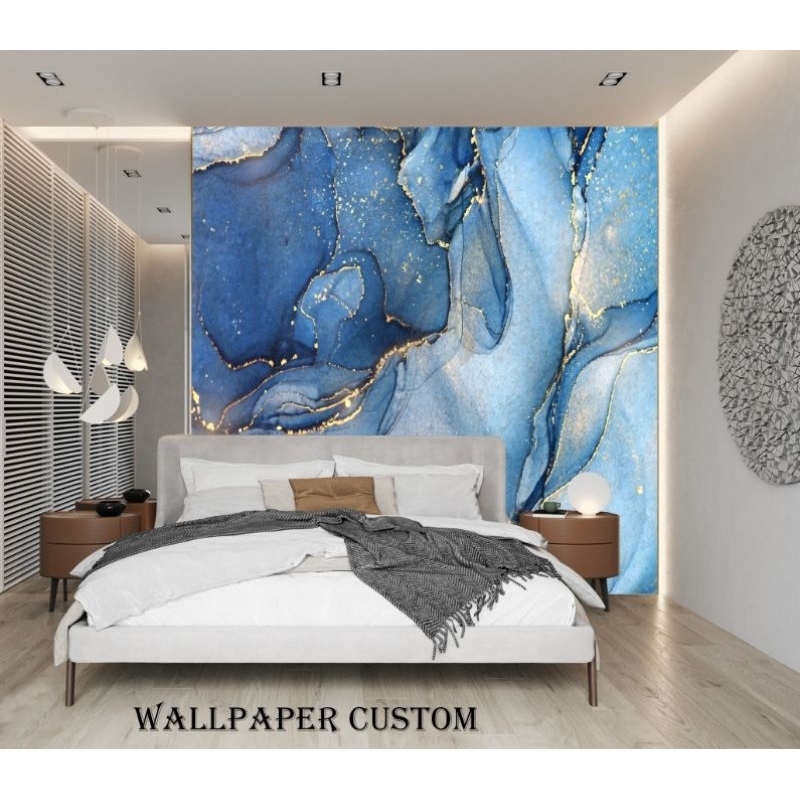 wallpaper dinding custom 3d marmer