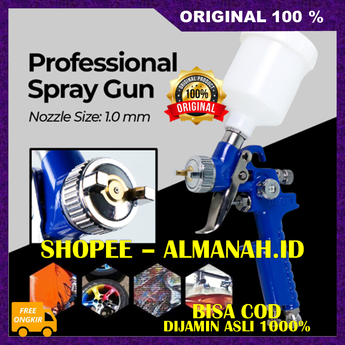 [BISA COD] Spray Nozzle Airbrush Professional Spray Gun Alat Cat Semprot Motor Mobil Semprotan Cat M