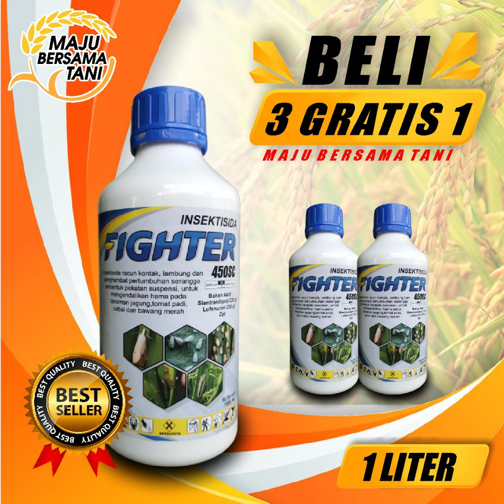INSEKTISIDA FIGHTER 450SC PROMO BELI 3 GRATIS 1 PEMBASMI HAMA LENGKAPI ZPT ZAT PENGATUR TUMBUH PESTI