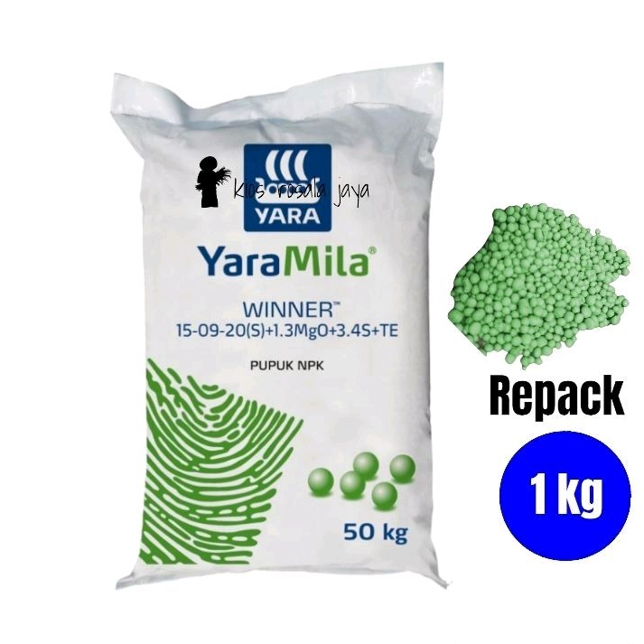 Pupuk NPK YaraMila WINNER 15-09-20 kemasan 1 kg Repack