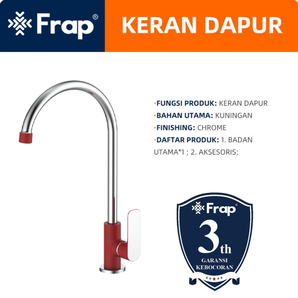 FRAP IF4102-7 Kran Dapur Cuci Piring Keran Angsa Merah
