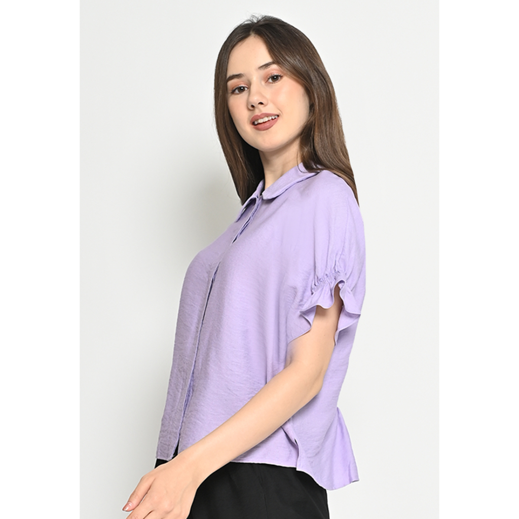 L^More Top WithTassel Sleeves - 196E PURPLE