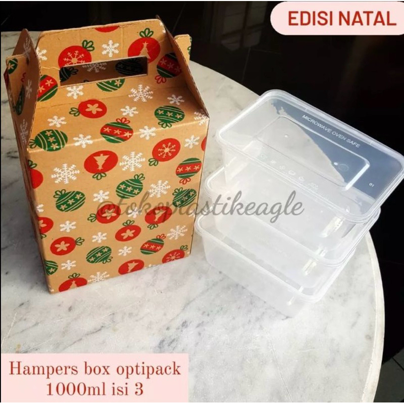 

[CHRISTMAS EDITION] Hampers Box Optipack 1000ml Susun 3