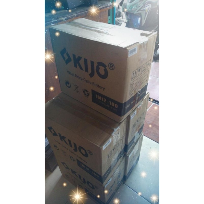 Aki Vrla 12v 100ah Kijo Aki kering Solar cell JM12-100
