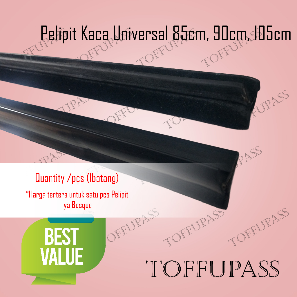 Pelipit Kaca Pintu Mobil kijang,starlet,charade Panjang 85cm, 90cm, 105cm harga satuan