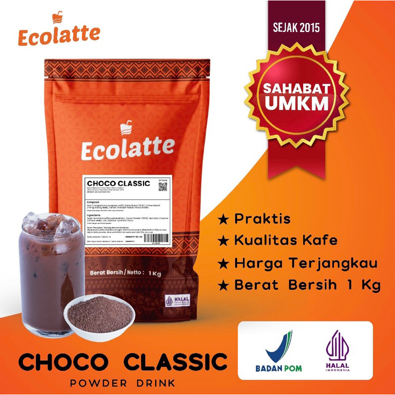 

Bubuk Premium Ecolatte Choco Classic 1 Kg