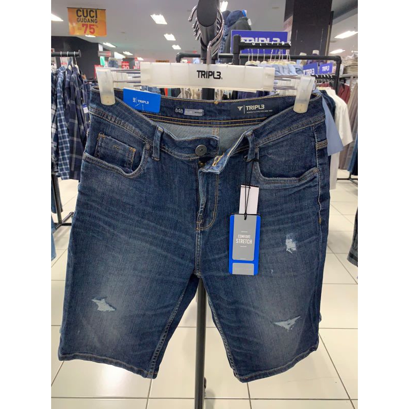 Triple celana pendek Jeans