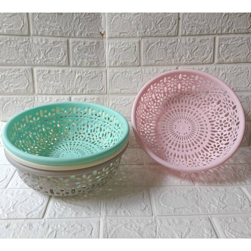 KERANJANG SAYUR / WAKUL BUAH BULAT / KERANJANG BUAH SERBAGUNA PLASTIK MURAH LILY