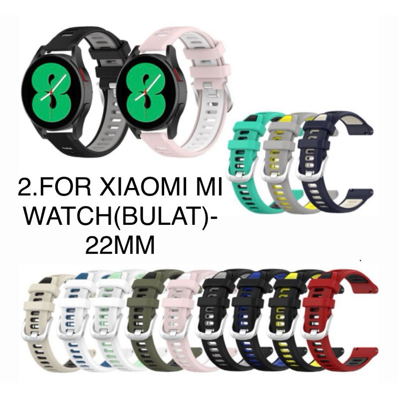 Starp/Tali Jam Smartwatch For Xiaomi Mi Watch(Bulat)- 22mm Silicone