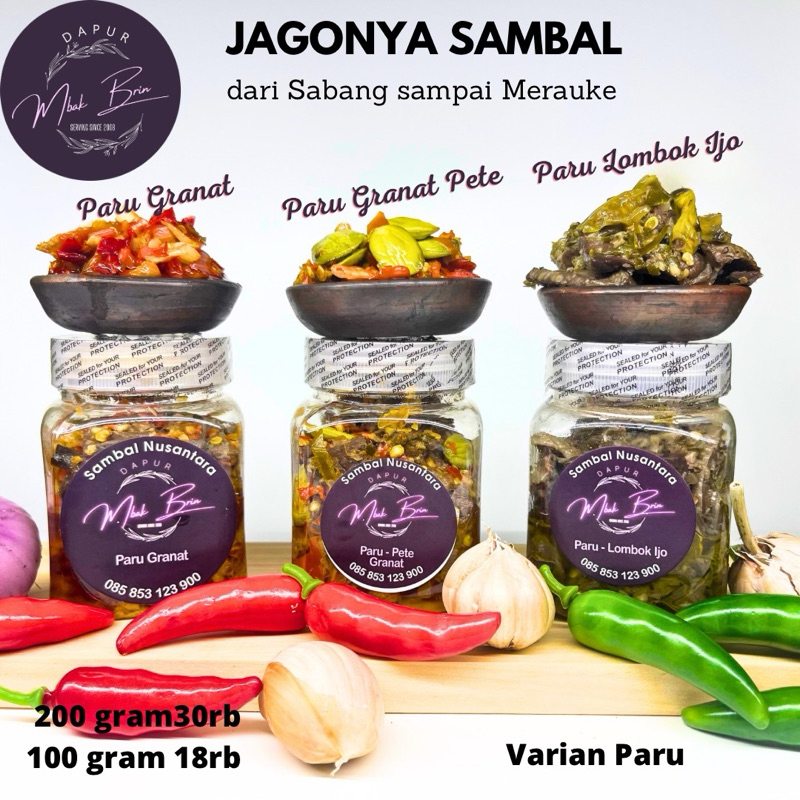 

Sambal Nusantara Dapur_Mbakbrin /Varian Paru (100g-200g)