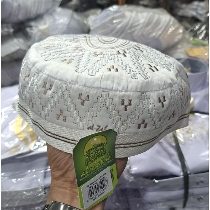 KOPIAH PECI AL zahra  PUTIH Madinah Lokal bisa COD