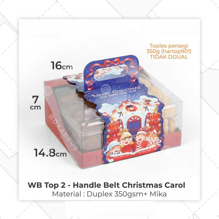 

WB TOP2 Red & Belt Christmas Carol / Toples Natal / Toples Christmas / Toples Xmas / WB TOP 2
