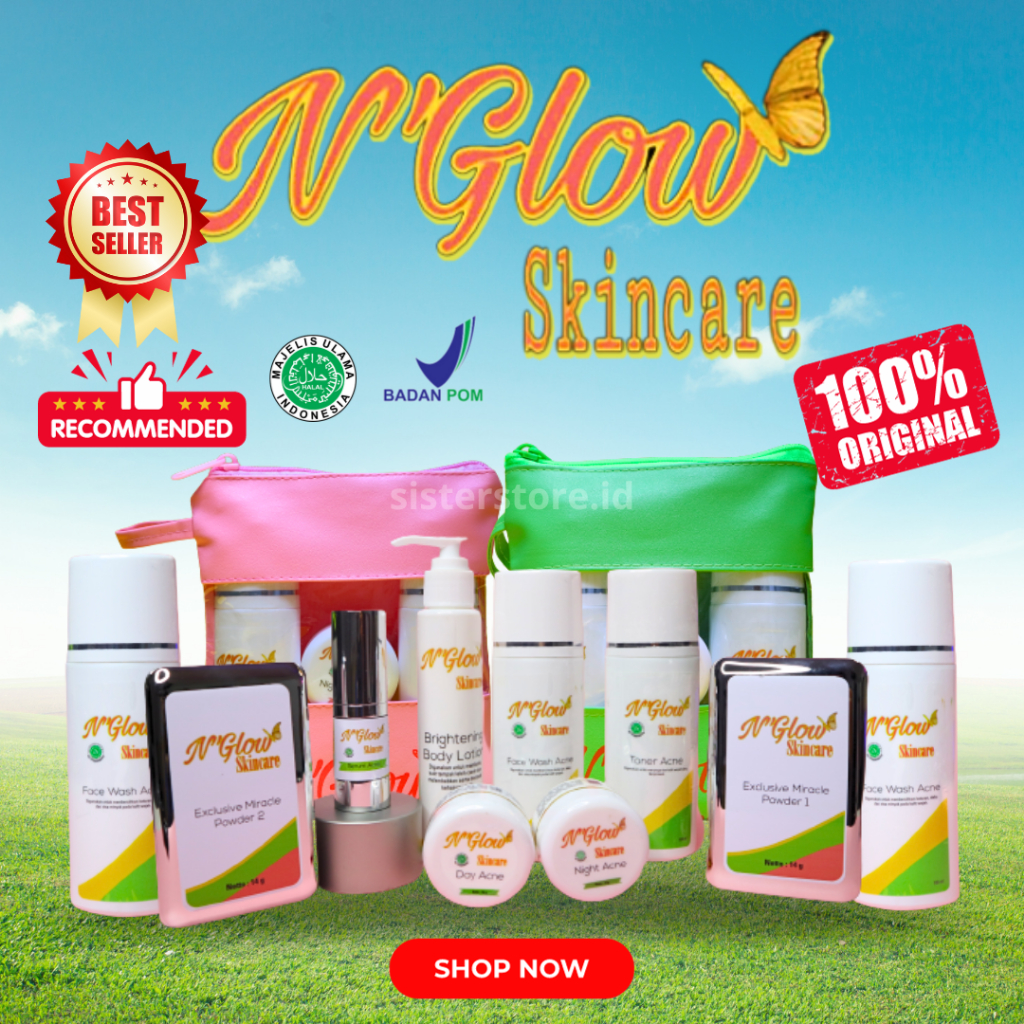 N GLOW SKINCARE ORIGINAL PAKET GLOWING KRIM NGLOW NORMAL DAN ACNE BPOM