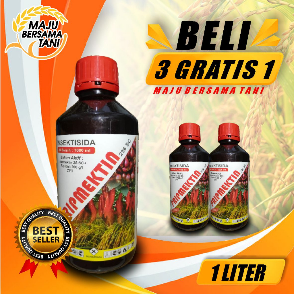 PRIPMEKTIN 236SC 1Liter/PROMO/GROSIR/INSEKTISIDA/ ABAMECTIN/ABAMEKTIN/ PIPRONIL /ZPT/