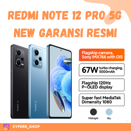 Xiaomi Redmi Note 12 Pro 5G BNIB Garansi Resmi Original