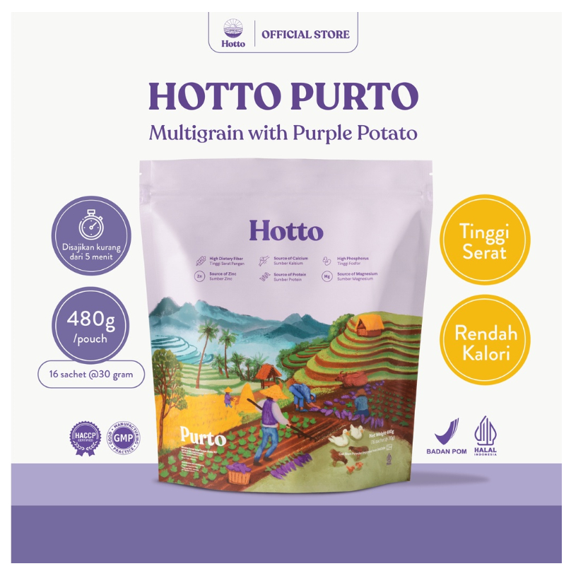

1 POUCH Hotto Purto Multigrain with Purple Potato (16 Sachet)