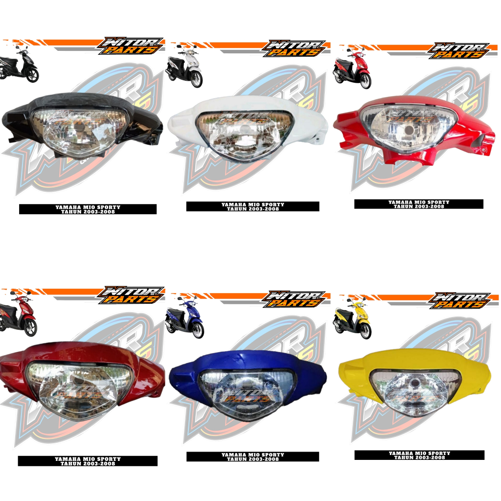 Batok Kepala Depan Mio Sporty Plus Reflektor Lampu Depan / Batok Depan Mio Sporty Plus Lampu / Batok