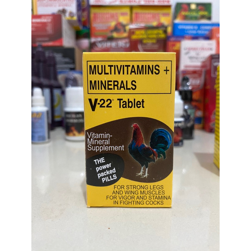 V22 Super Vitamin Obat Ayam Original (Gambar Ayam Merah)