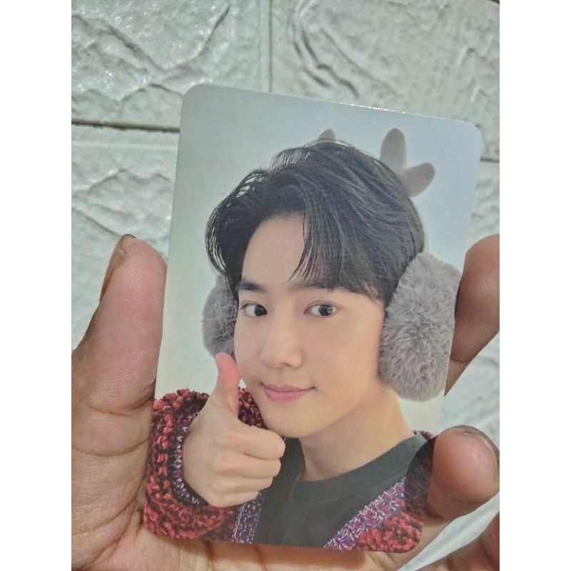 Photo card Suho Pink Christmas