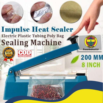 Impulse Sealer 20 cm - Alat Perekat Plastik 200 mm Press Kemasan Makanan Mini Murah