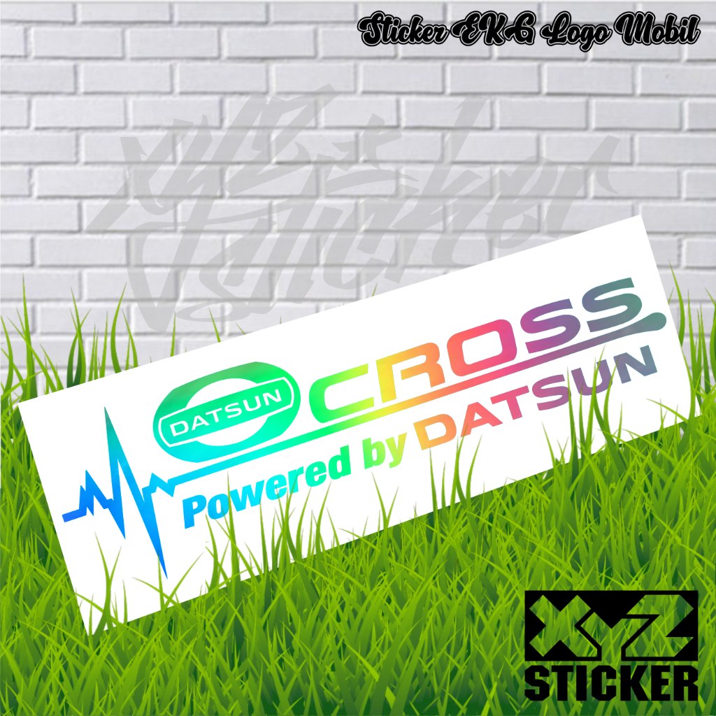 Sticker EKG Logo Mobil Datsun. Sticker Kaca Mobil Datsun Cross, Go+, Panca