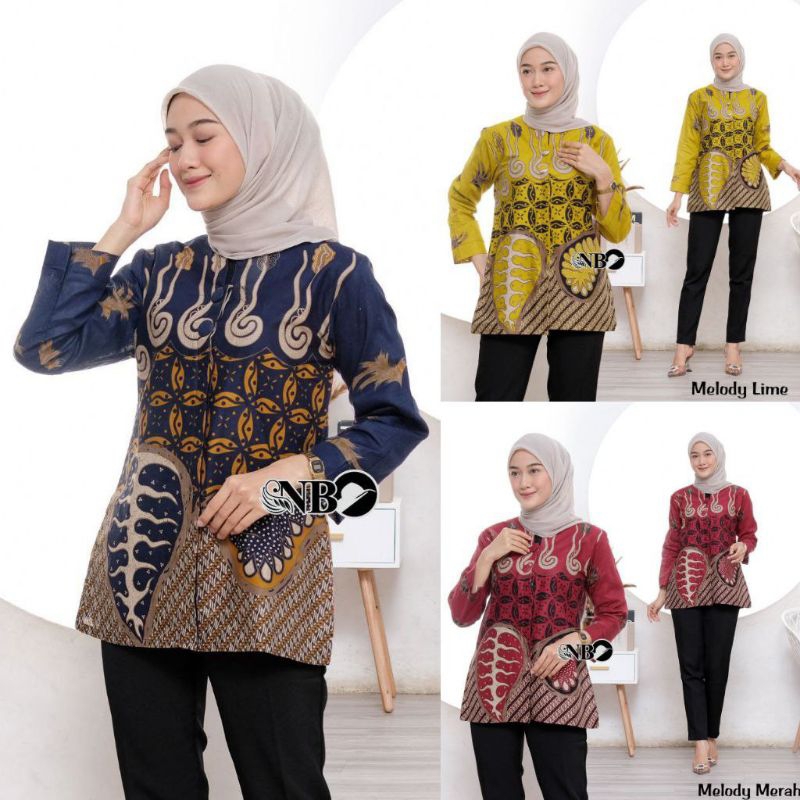 BATIK KANTOR WANITA SERAGAM BATIK KANTOR WANITA ATASAN BLOUSE BATIK WANITA