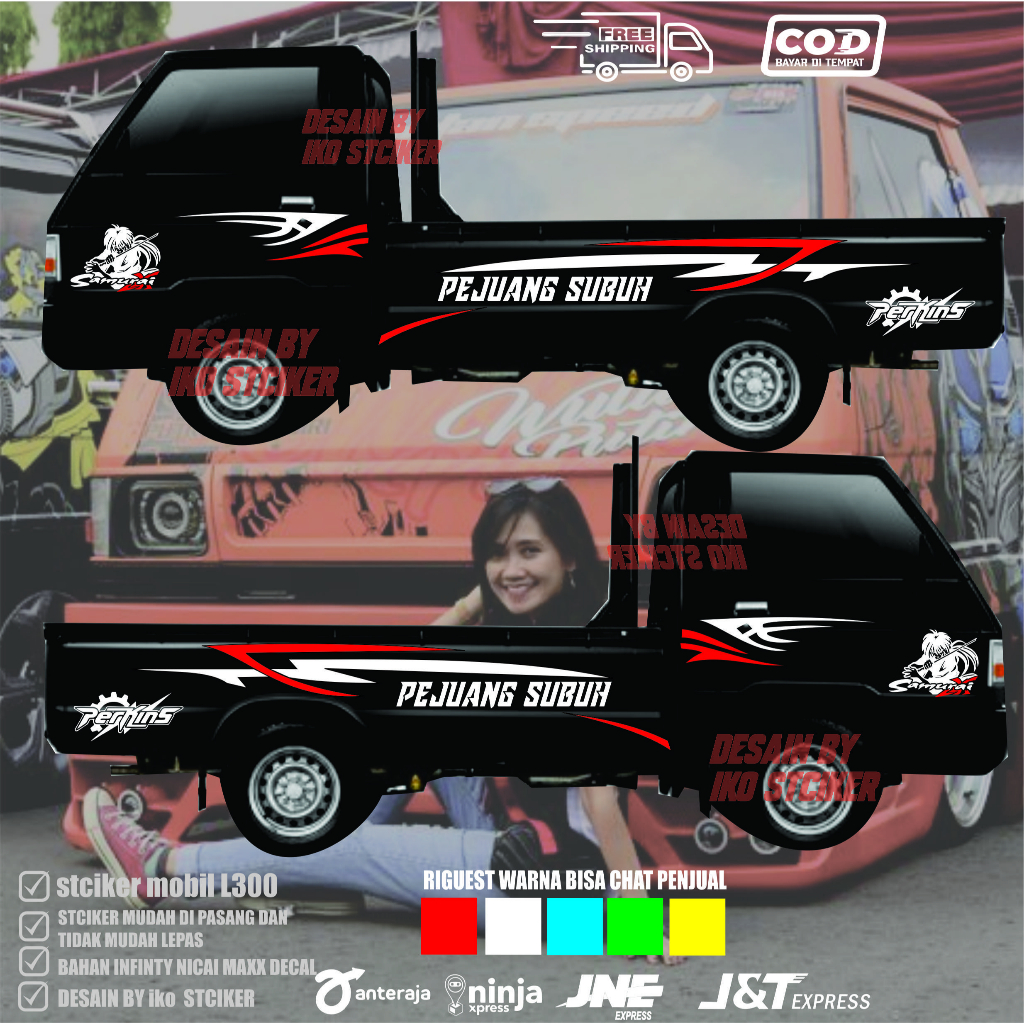 stciker mobil L300 stciker variasi mobil l300 terbaru