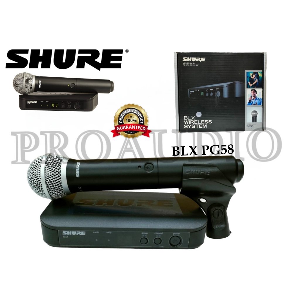 Microphone Wireless Vocal SHURE BLX24A BLX 24A / PG58 SHURE ORIGINAL