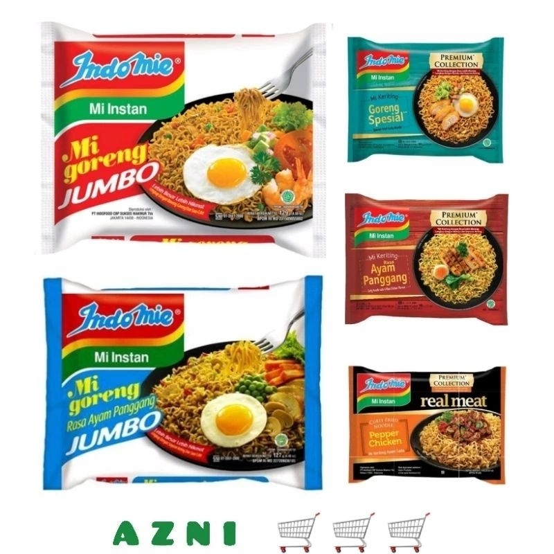 

5 PCS - INDOMIE JUMBO ALL VARIAN