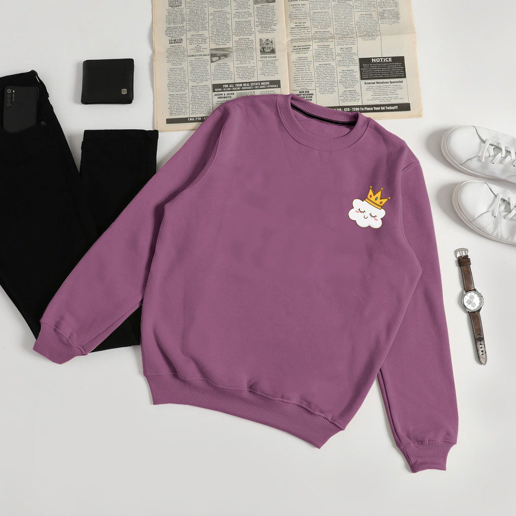 sweater wanita dewasa kekinian cloud ratu l xl xxl sweater hoodie baju others lengan panjang trendy 