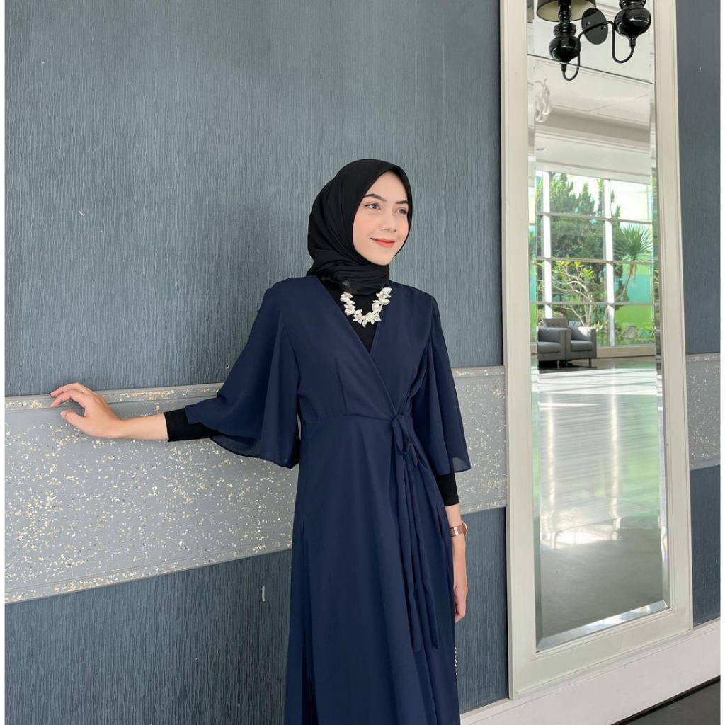Desfa store - Elsifa Outer Dress Ceruty Gamis Outer Ceruty Pesta Kondangan Luaran Ceruty Dress Panta