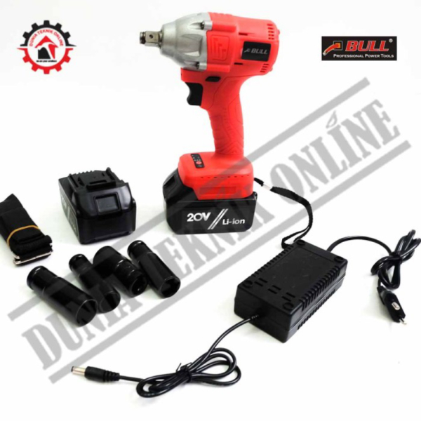 Air Impact Wrench Cordless BULL BL127 Alat Buka Baut Baterai Diskon