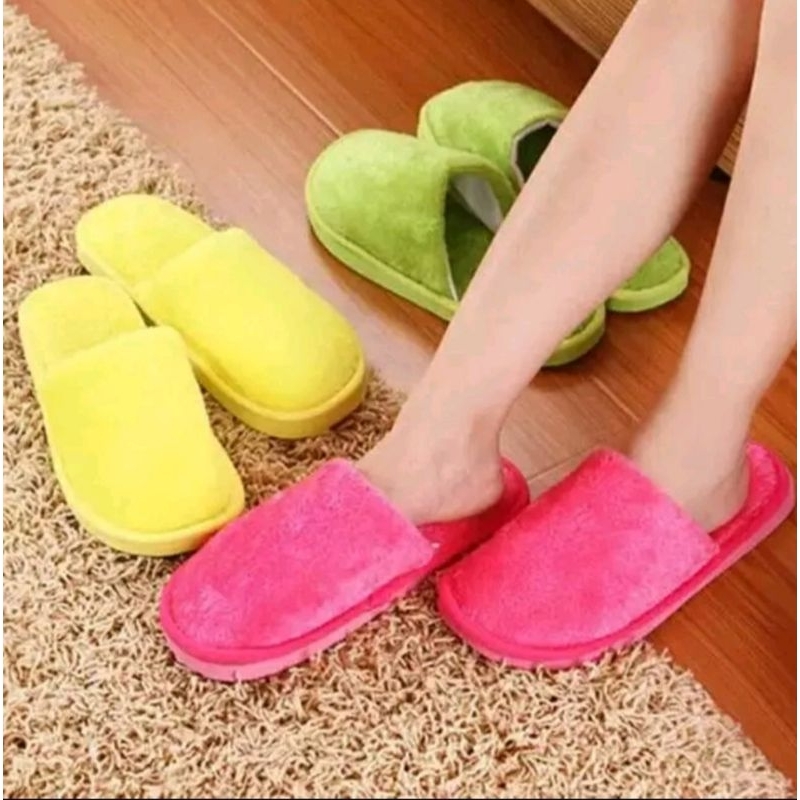 Sendal Rumah Indoor Home Slipper / Sandal Selop Colorful / Sandal Rumah Hotel / Sandal Bulu / Sandal