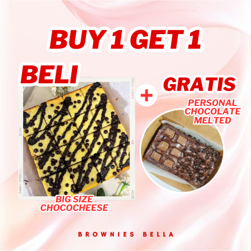 

(BUY 1 GET 1) Beli Choco Cheese Big Size Gratis Brownies Melted Cokelat