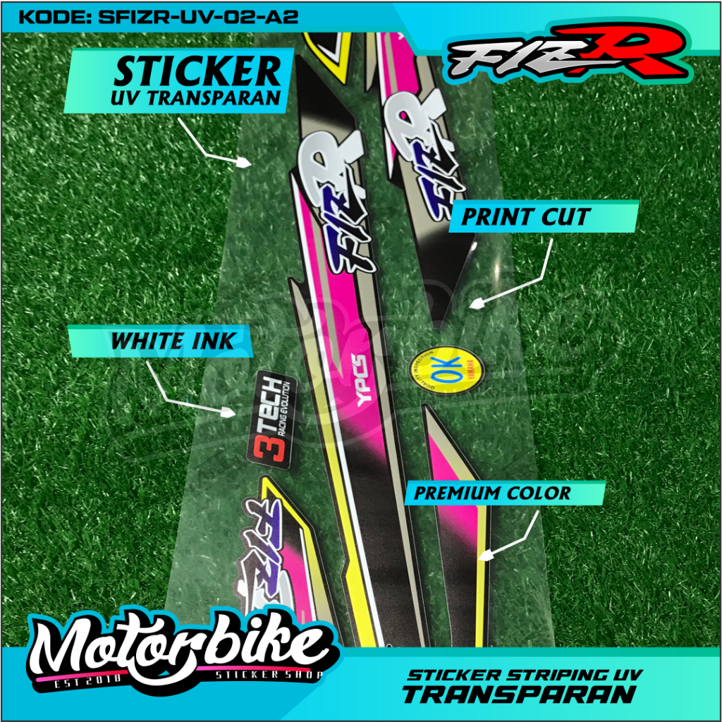 Striping Sticker Fiz R Transparan List Striping Fiz R Transparan UV Maxdecal