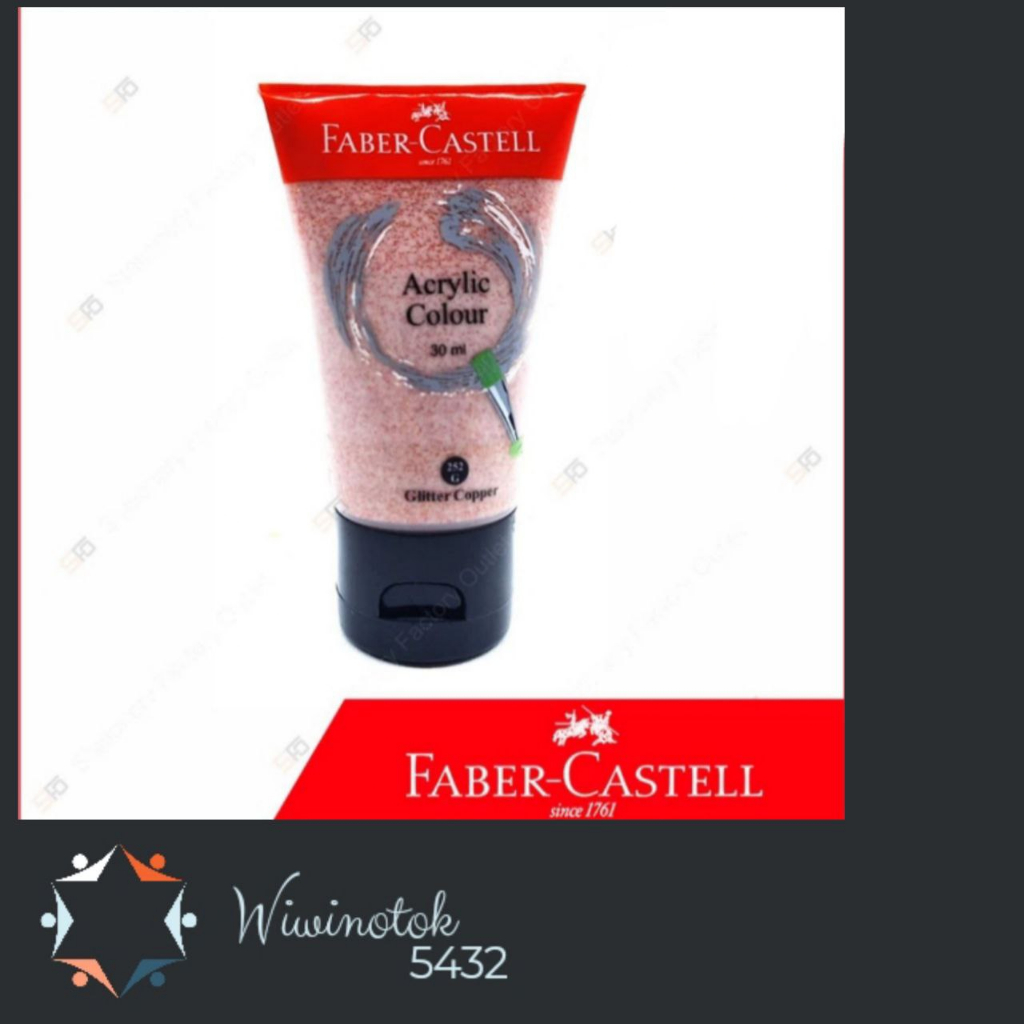 

cat acrylic faber castell 30 ml- glitter copper