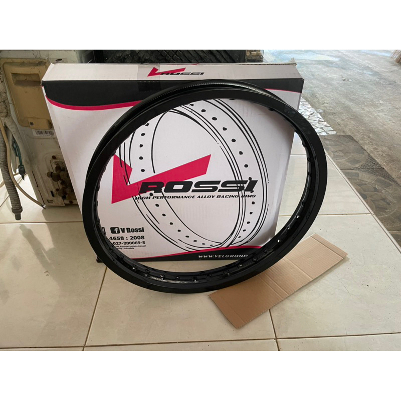 velg Rossi ring 17 uk 140,160,185,215 hitam glosy(harga satuan )