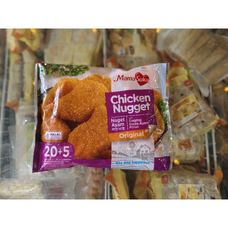 

Mama Suka Chicken Nugget Original 400g isi 20+5pcs