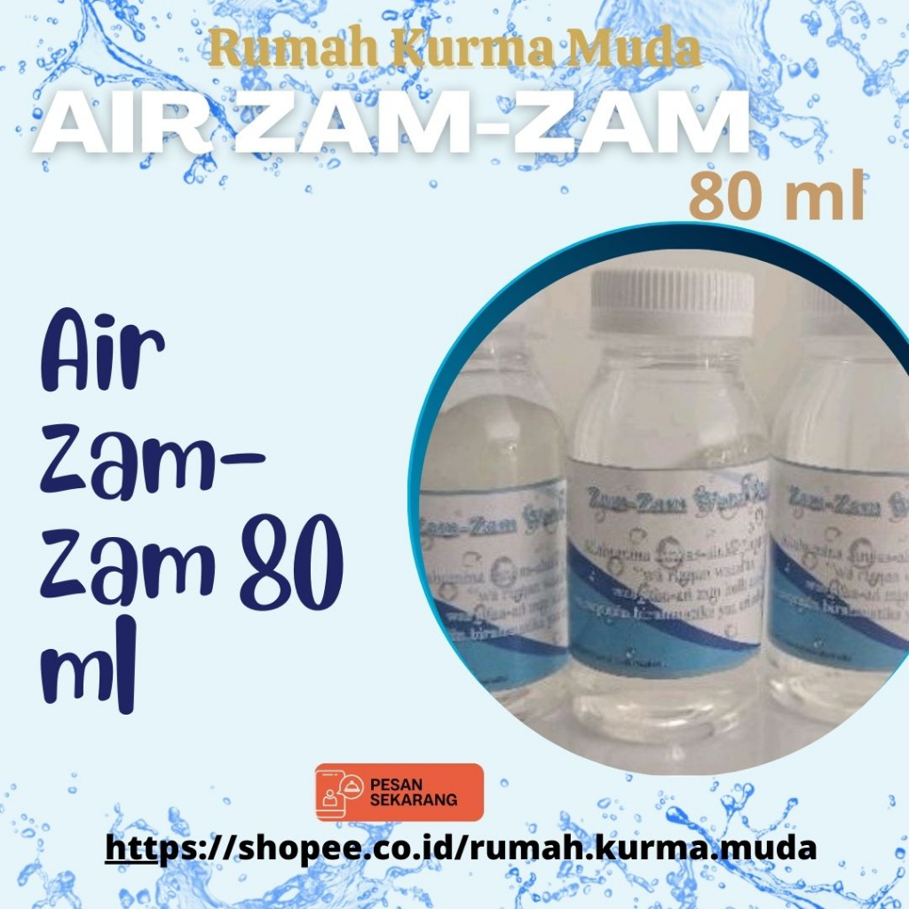 

Air Zam Zam Ukuran 80ml Asli Original | Oleh Oleh Haji dan Umroh | Air Zamzam Barcode original