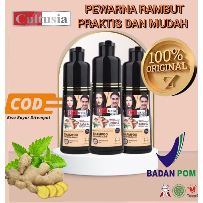 Pewarna Rambut CULTUSIA ( BPOM ) Tutupi Rambut putih uban dengan Warna Pilihanmu