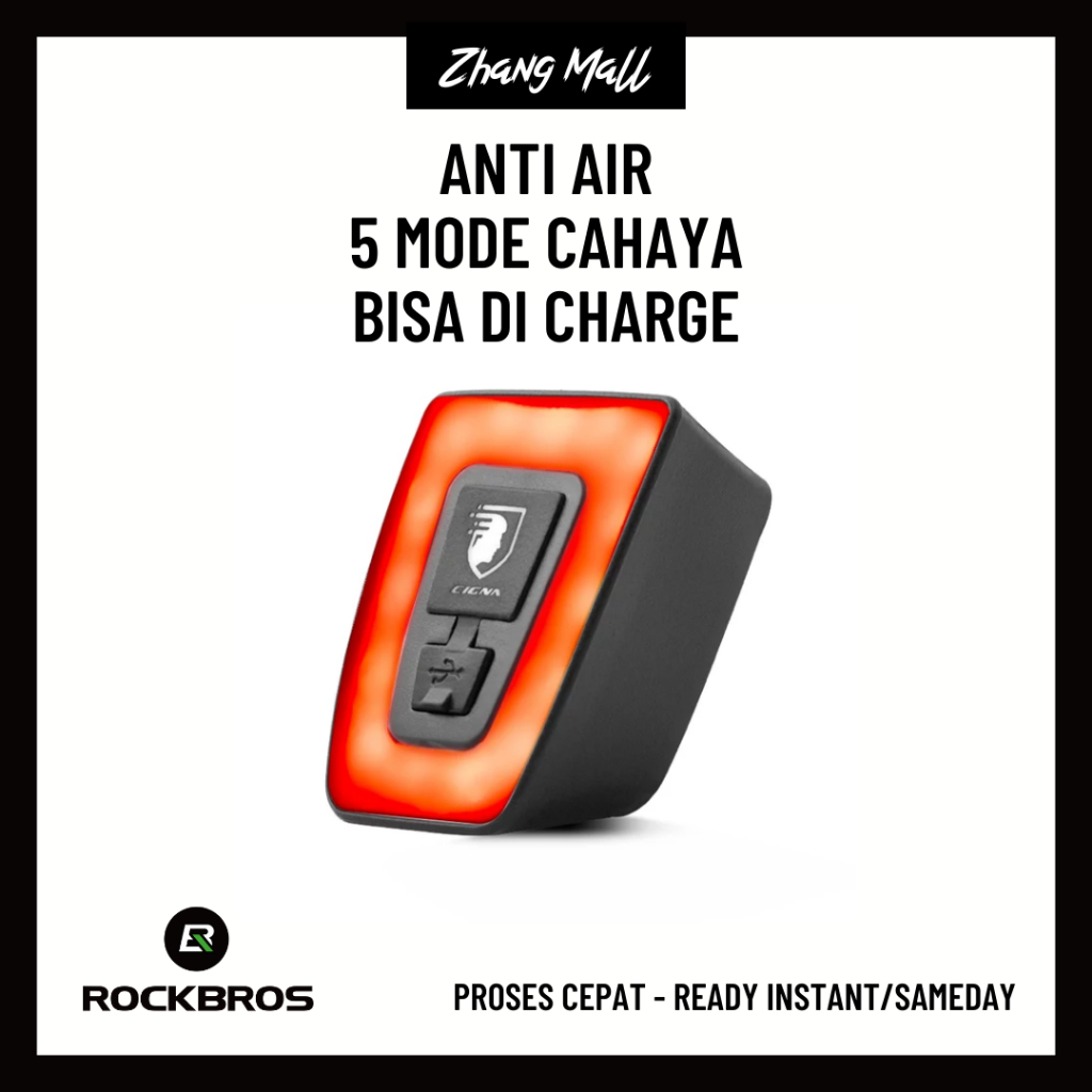 Cigna Lampu Belakang Sepeda TT30-WD LED Kembaran Rockbros