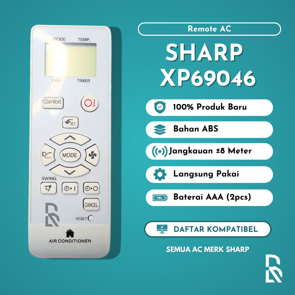 Remote/Remote AC Sharp 1/2 PK CRMC-A901JBEZ/907JBEZ