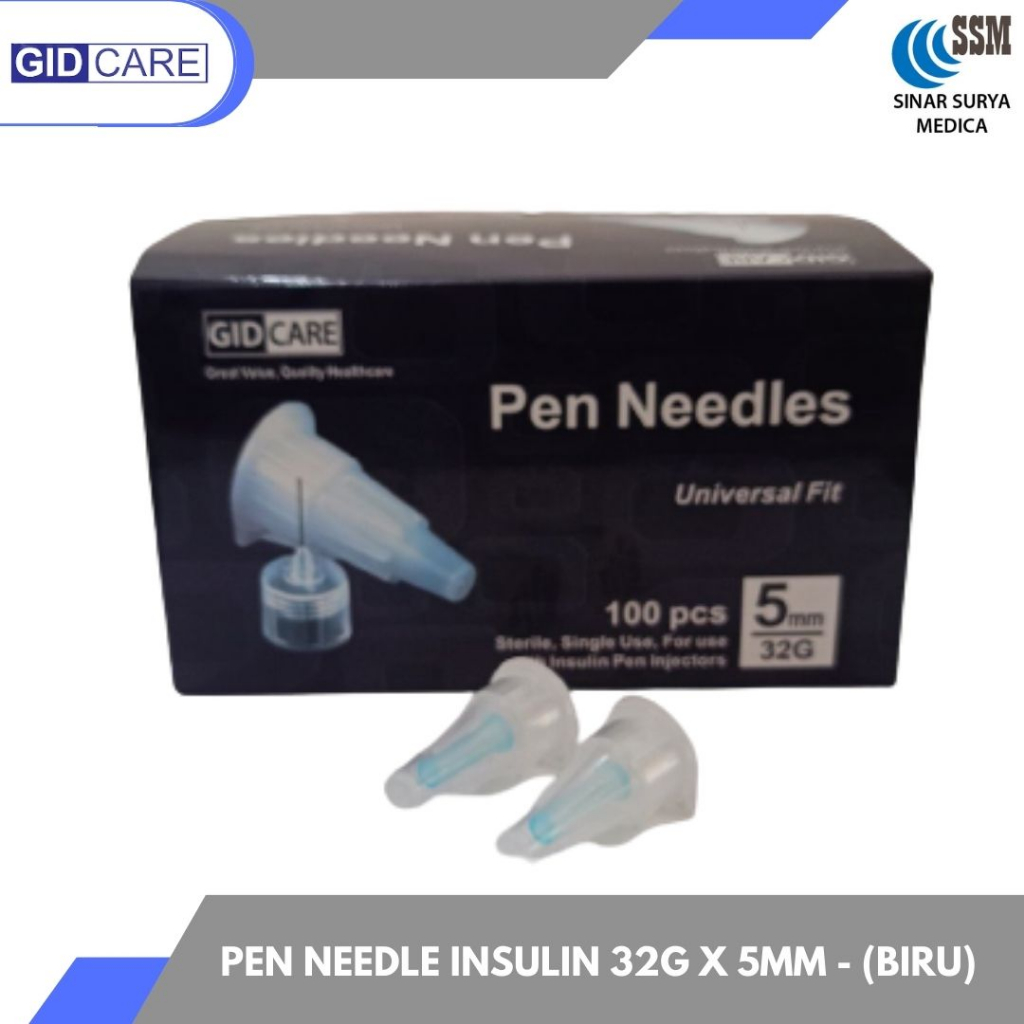GIDCARE Pen Needle Jarum Insulin 32G x 5mm / sejenis Novo Twist " BOX "