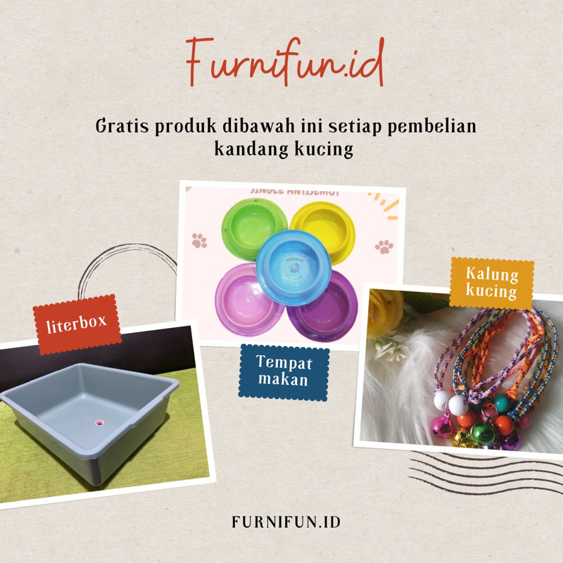 Ready stock Kandang Kucing Aluminium / Kandang Hewan / Kandang kucing kaca / Rumah Kucing Aluminium