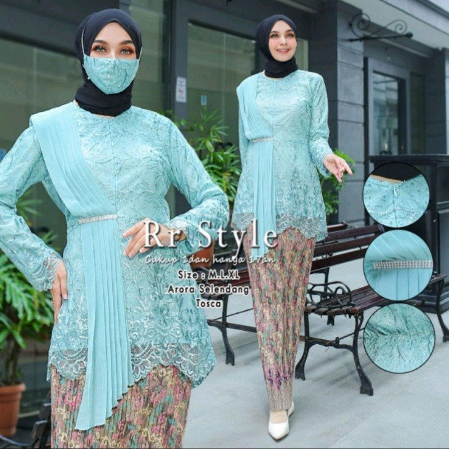 SET KEBAYA AURORA SELENDANG / SET AURORA SELENDANG CERUTY / SET KEBAYA MODERN / SET KEBAYA WISUDA