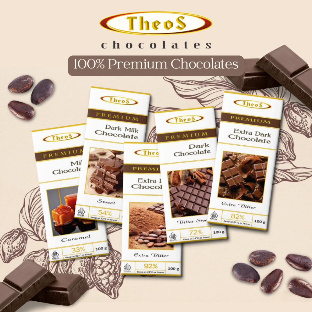 

Theos Chocolates - Premium Chocolate Bar 100g (5 Variants Premium Chocolates)