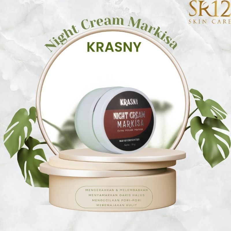 Sr12 Skincare Night Cream Krasny Krim Malam Glowing Skincare Rutin Skincare Viral Tiktok Bpom