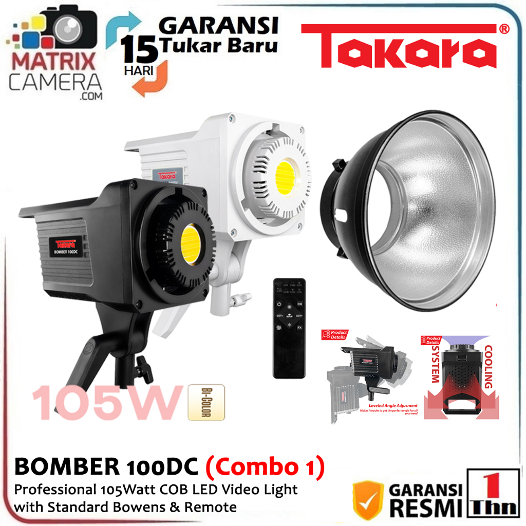 Takara BOMBER 100DC Professional 105W Bi-Color Video LED Light