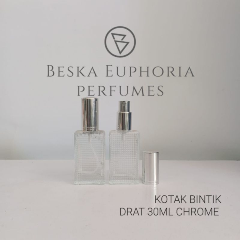 [LUSIN] BOTOL DRAT KOTAK BINTIK 30ML SILVER