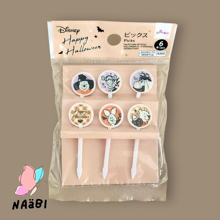 Winnie The Pooh and Friends Halloween Food Picks ORI JAPAN / Tusukan Bento Pooh Halloween Ori Japan